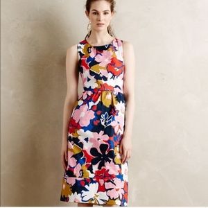 Anthropologie Whit Two Floral open back dress